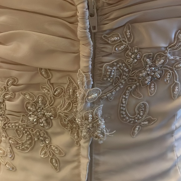 Wedding gown size 8 champagne Gold with train - Picture 5 of 5